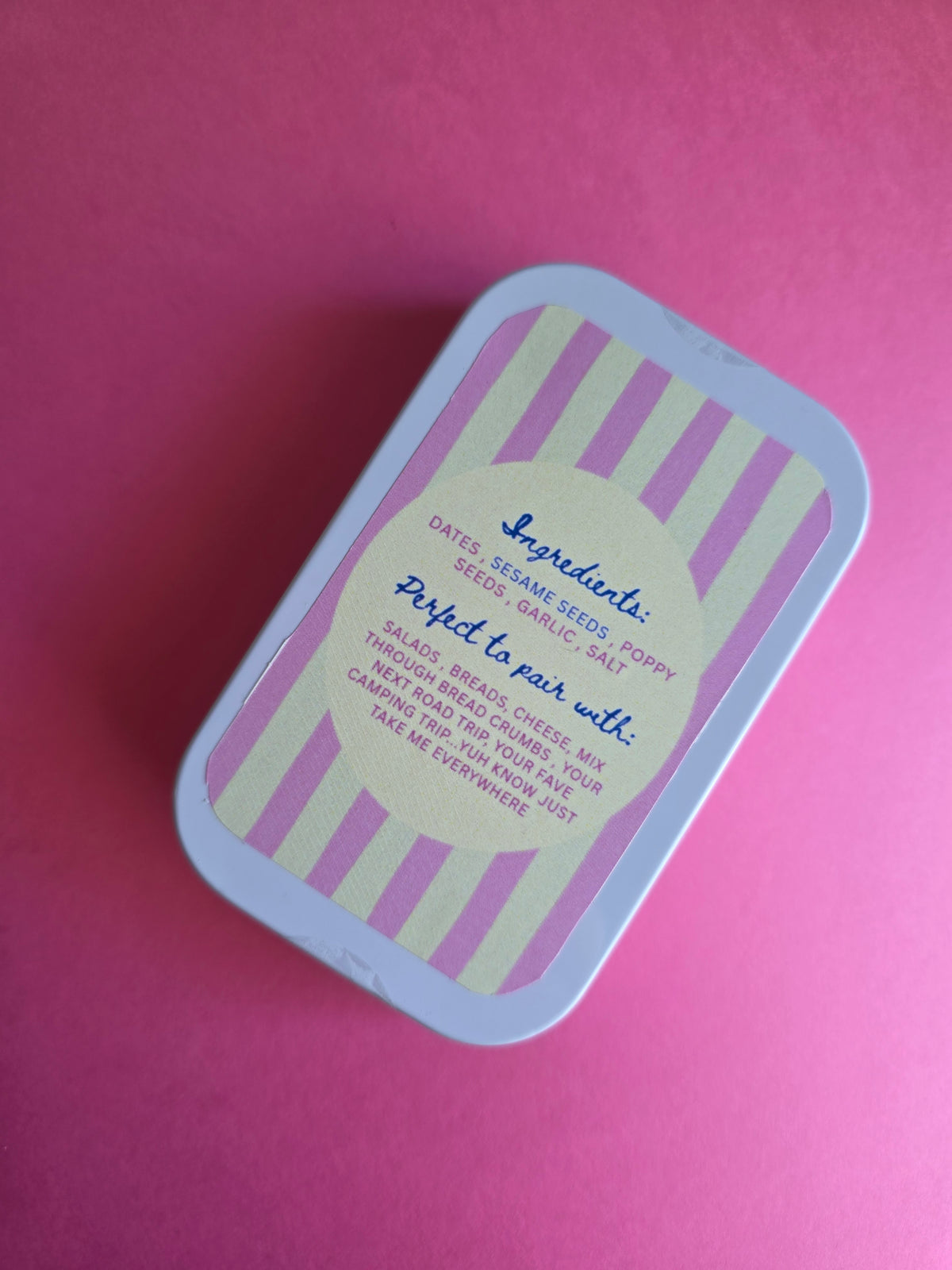 Scrumptious pinch tin